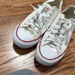 Converse Cream and Red Sneakers